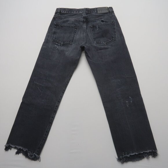 R13 Boyfriend Jeans in Jake Black Size 24 - Picture 6 of 16